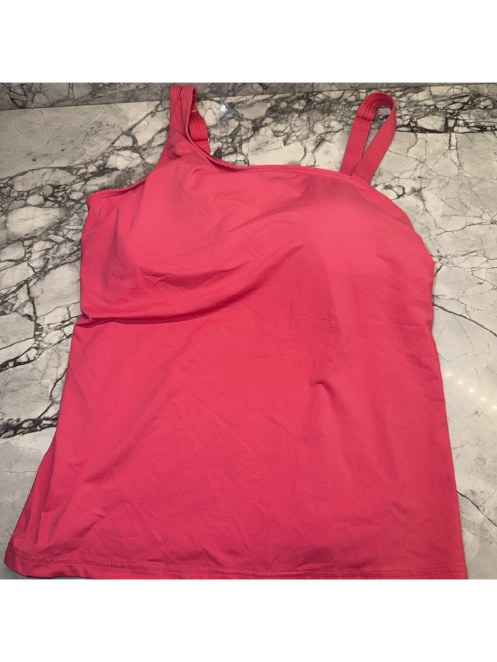 Lands End Women’s Size 12 Pink Tankini Top Excellent Soft cup Wireless